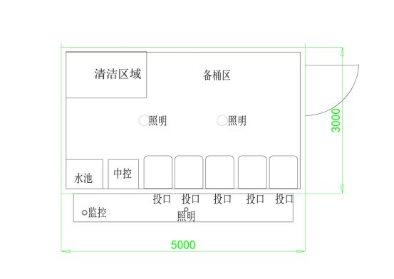 垃圾房尺寸圖，智能垃圾房，垃圾分類收集點(diǎn)，回收站生產(chǎn)廠家，垃圾分類定時定點(diǎn)收集點(diǎn)